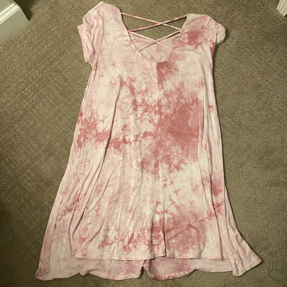 Tie dye t-shirt dress